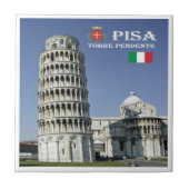 TSC096 LEANING TOWER of PISA, Toskana, Fliese (Vorderseite)