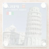 TSC096 LEANING TOWER of PISA, Tuscany,  Glasuntersetzer (Rückseite)