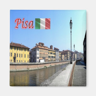 TSC099 PISA, Lungarno, Toskana, Kühlschrank Magnet