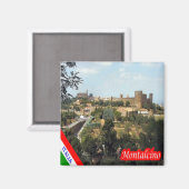 TSC105 MONTALCINO, Toskana, Italien, Kühlschrank Magnet (Vorderseite/Rückseite)