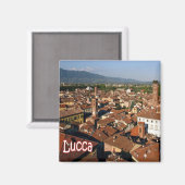TSC110 LUCCA, Panorama, Toskana, Italien, Kühlschr Magnet (Vorderseite/Rückseite)
