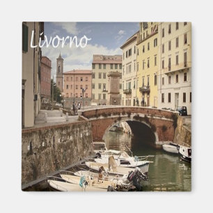 TSC113 LIVORNO, Panorama, Toskana, Italien, Kühlsc Magnet
