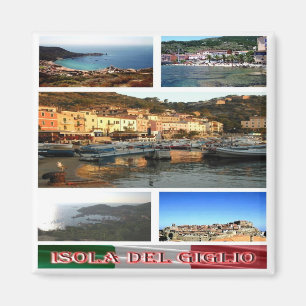 TSC122 GIGLIO INSEL, Mosaik, Toskana, Kühlschrank Magnet
