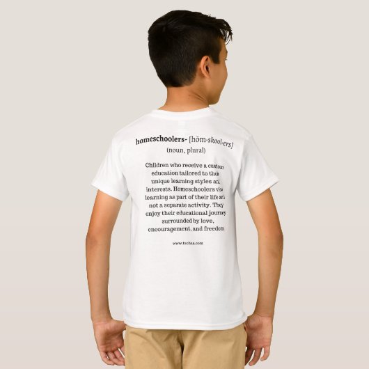 TSCHAA Homeschool Definition T-shirt (Schwarz voll)