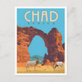 Tschad Afrika Vintage Reise Postkarte (Vorderseite)