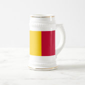 Tschad-Flagge Bierglas (VorderseiteRechts)