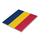 Tschad-Flagge Fliese (Seite)