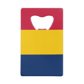 Tschad-Flagge Geldbeutel Flaschenöffner (Rückseite)