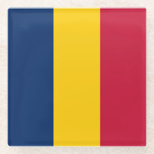 Tschad-Flagge Glasuntersetzer