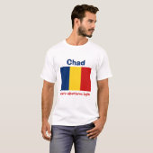 Tschad-Flagge + Karte + Text-T - Shirt (Vorne ganz)