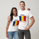 Tschad-Flagge + Karte + Text-T - Shirt (Unisex)