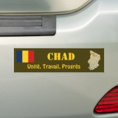 Tschad-Flagge + Karten-Autoaufkleber Autoaufkleber (Auf Auto)