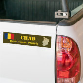 Tschad-Flagge + Karten-Autoaufkleber Autoaufkleber (Auf Lkw)