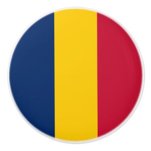 Tschad-Flagge Keramikknauf