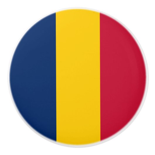 Tschad-Flagge Keramikknauf (Vorderseite)