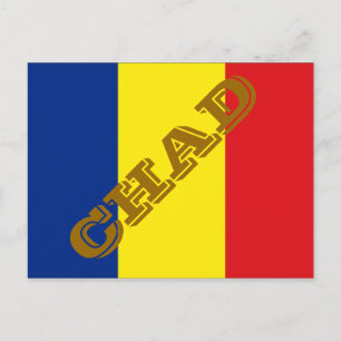 Tschad-Flagge Postkarte