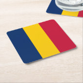 Tschad-Flagge Rechteckiger Pappuntersetzer (angewinkelt)