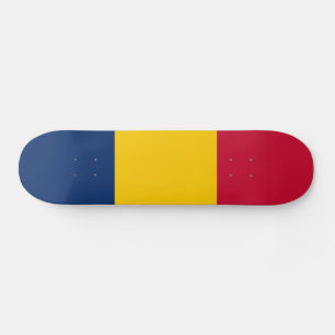 Tschad-Flagge Skateboard