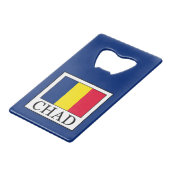 Tschad Geldbeutel Flaschenöffner (Rückseite Schrägansicht)