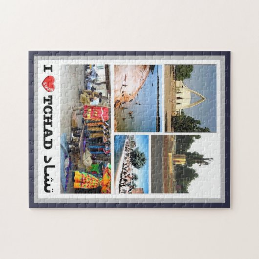 Tschad - I Liebe - Puzzle (Horizontal)