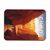 Tschad-Illustration Reise Kunst Vintage Magnet (Horizontal)