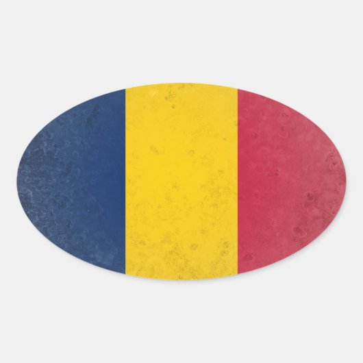 Tschad Ovaler Aufkleber (Vorderseite)