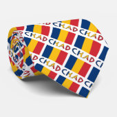 Tschad und Chadian-Flagge mit Ihrem Namen Krawatte (Gerollt)