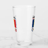 Tschad und Tschadische Flagge Personalisiert Glas (Links)