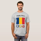 Tschad und Tschadische Flagge Personalisiert Männe T-Shirt (Vorne ganz)