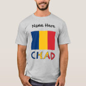 Tschad und Tschadische Flagge Personalisiert Männe T-Shirt (Vorderseite)
