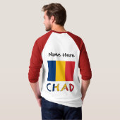 Tschad und Tschadische Flagge Personalisiert T-Shirt (Schwarz voll)