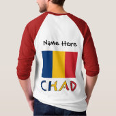 Tschad und Tschadische Flagge Personalisiert T-Shirt (Rückseite)