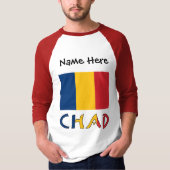 Tschad und Tschadische Flagge Personalisiert T-Shirt (Vorderseite)