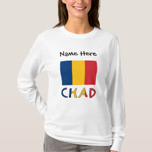 Tschad und tschadische Flagge Personalisiert  T-Shirt