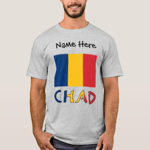 Tschad und tschadische Flagge Personalisiertes Her T-Shirt