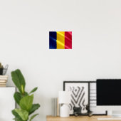 Tschad - Waving Flag - Poster (Heimbüro)
