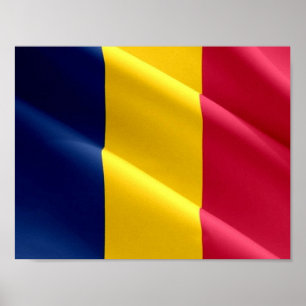 Tschad - Waving Flag - Poster