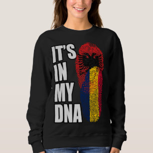 Tschadisch und albanisch gemischte DNA-Flagge-Herk Sweatshirt