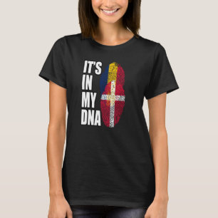 Tschadisches und dänisches DNA-Flaggenerbe T-Shirt