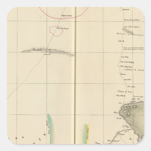 Tschadsee-Region, Afrika Quadratischer Aufkleber (Vorderseite)