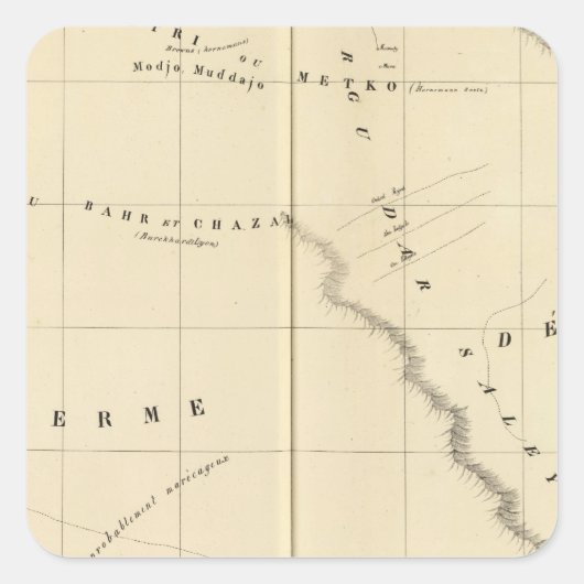 Tschadseeregion 23 quadratischer aufkleber (Vorderseite)
