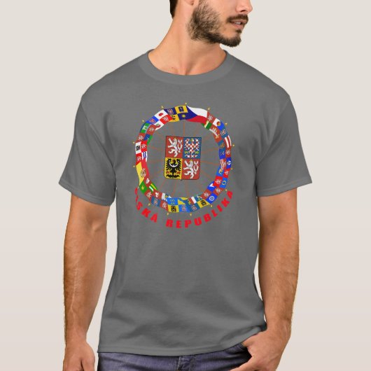 Tscheche kennzeichnet Pinwheel T-Shirt (Vorderseite)
