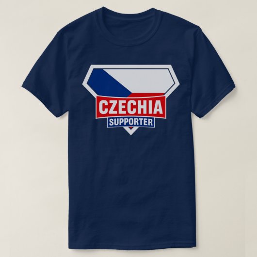 Tschechen Super Flag Unterstützer T-Shirt (Design vorne)