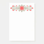 Tschechen und Schildkröten-Gold-Blütenkleber Post-it Klebezettel (Vorderseite)