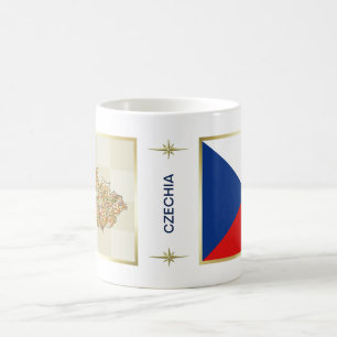 Tschechien Flag + Karte Tasse