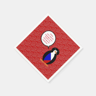 Tschechien-Flagge-Feiertag-Ms.-Penguin-spricht Serviette