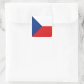 Tschechien-Flaggenaufkleber Quadratischer Aufkleber (Tasche)