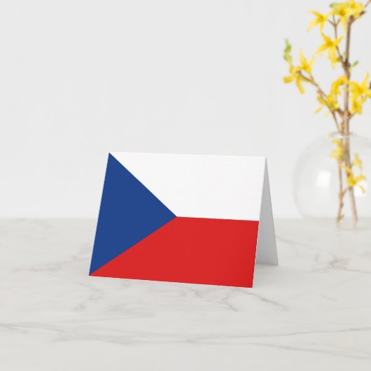 Tschechien-Flaggennotecard Karte (Gelbe Blume)