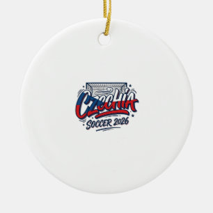 Tschechien Fußball 2026 Fußball Fett Land Typograf Keramik Ornament