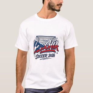 Tschechien Fußball 2026 Fußball Fett Land Typograf T-Shirt